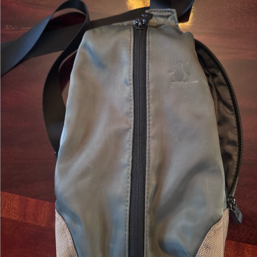 Original Penguin Khaki and Black Belt Bag
